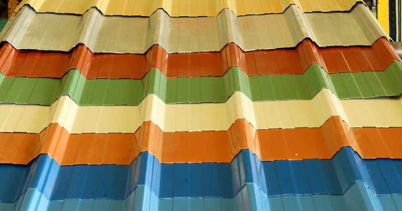 Color coated corrugated steel board