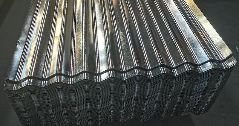 Metal corrugated steel board