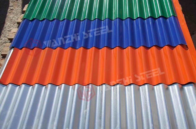 Color coated corrugated steel board