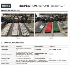 Corrugated board test report