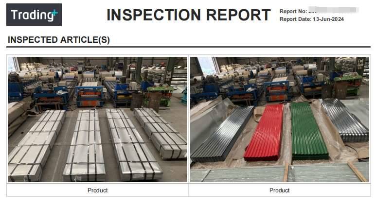 Quality-inspection-report-galvanized and color coated corrugated board