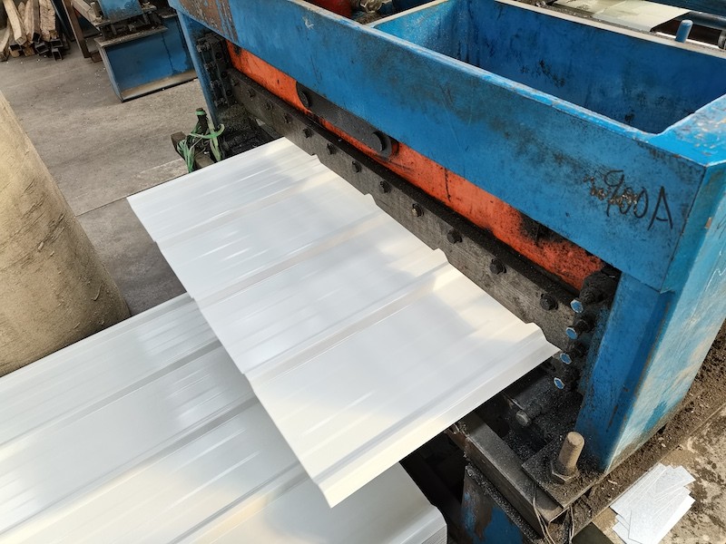 White roof panel production