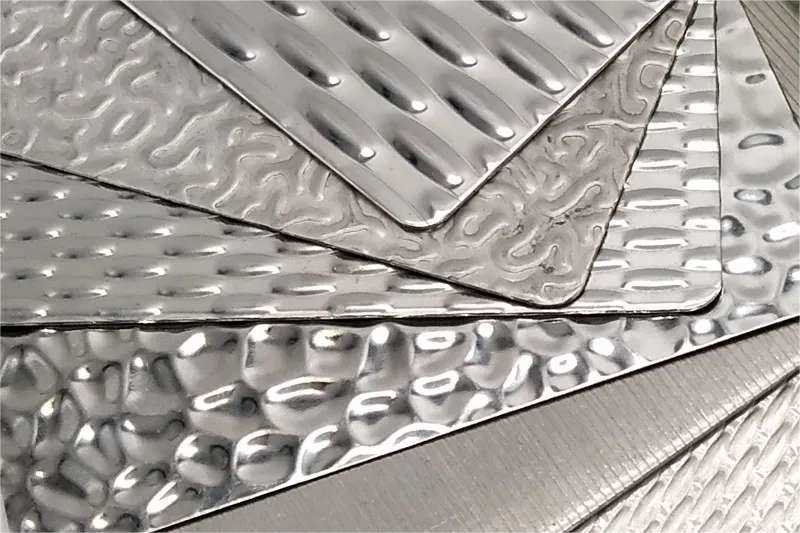 Stainless Steel Embossed Plate - Various embossing types