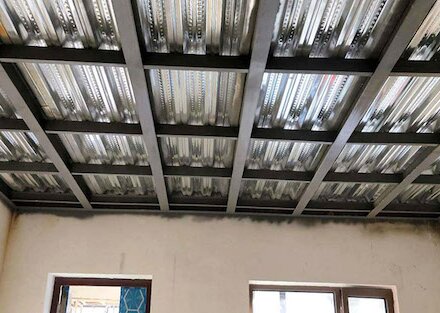 Square steel roof frame