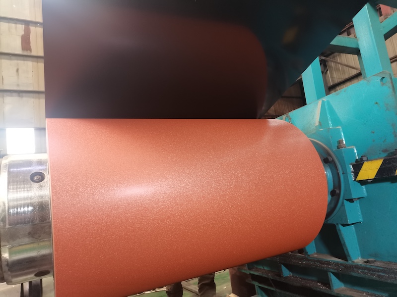 Orange Reticulated coated zinc coil production