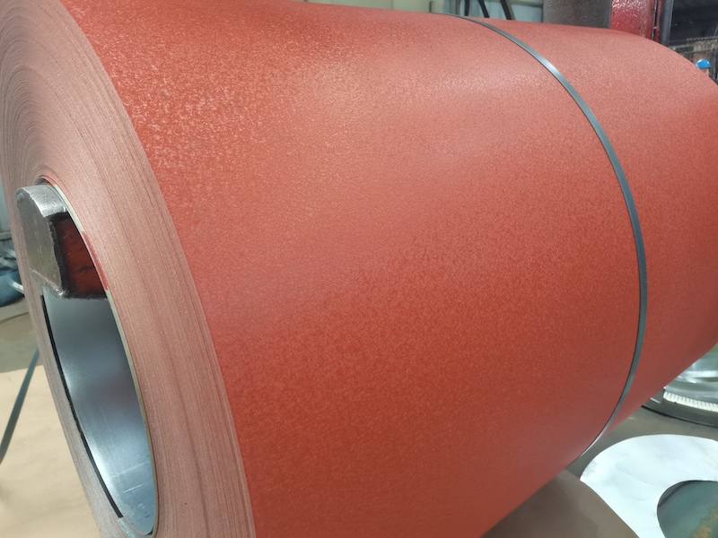 Orange Textured Color Coated Steel Coil ppgi sheet- Wanzhi Production