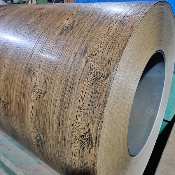 Wood grain printed color coated galvanized coil ppgi coil