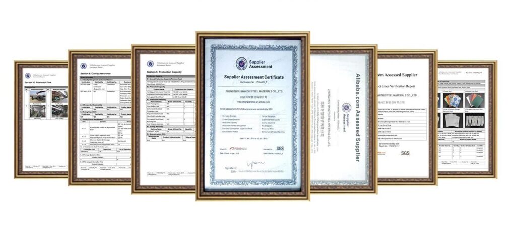 Wanzhi factory production certificate Quality certificate iOS9001-2015-Environmental protection certificate