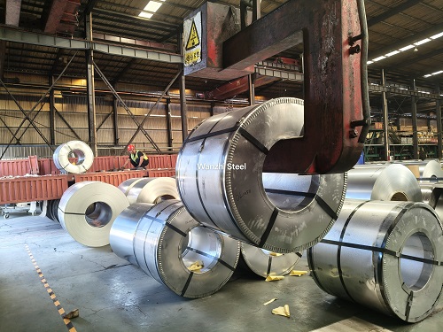 Green RAL 6027 Steel Coil for Georgetown Builders Steel coil loading