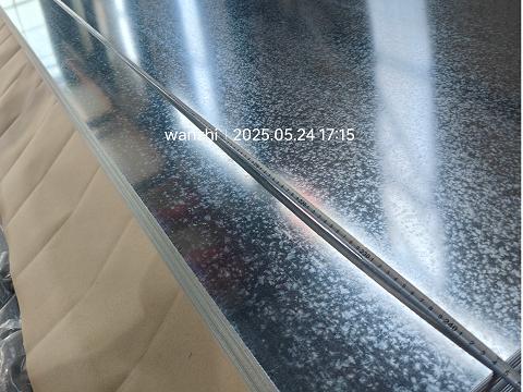 Galvanized steel plate length detection