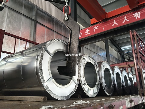 Wanzhi z120 galvanized steel strip loading and transportation