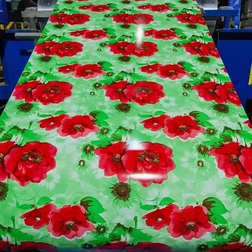 Flower print color coated steel 01 Flower print color coated steel 01