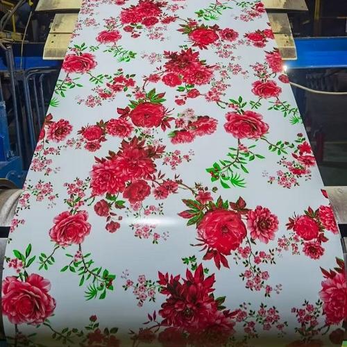Flower print color coated steel 02 Flower print color coated steel 02