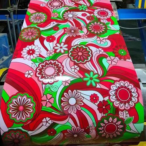 Flower print color coated steel 04 Flower print color coated steel 04