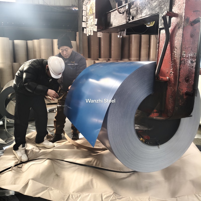 Thickness Test of Ral5015 Color Coated Aluminum Zinc Steel Coil Thickness Test of Ral5015 Color Coated Aluminum Zinc Steel Coil