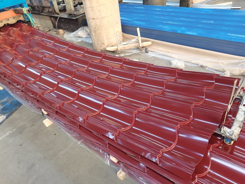 Corrugated Color Coated Roof Panel - Tile shaped corrugated board Corrugated Color Coated Roof Panel - Tile shaped corrugated board