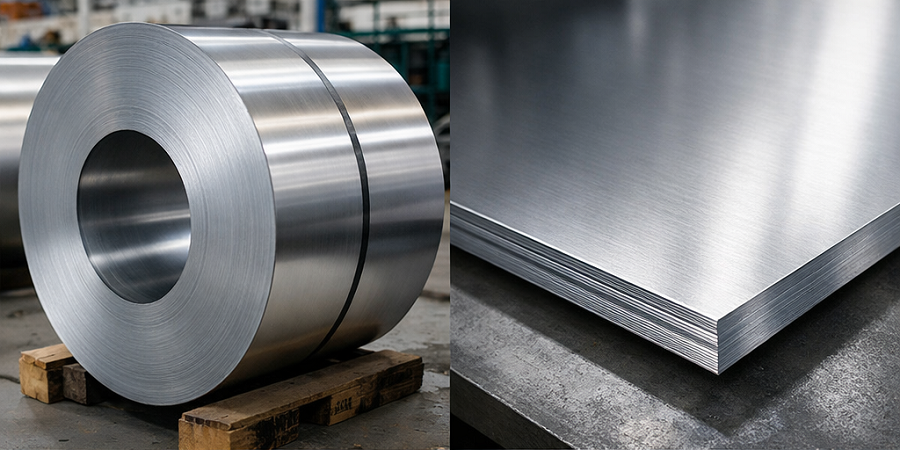 Cold rolled steel coil, CRC Steel display