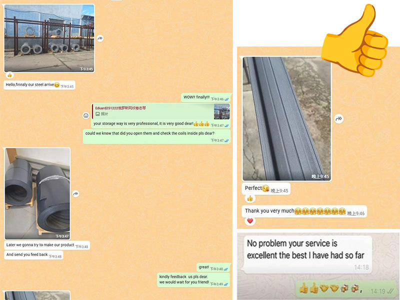 WANZHI Steel's Russian customers have given positive feedback on the double-sided textured steel