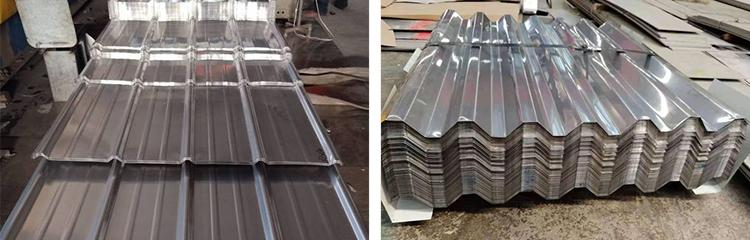 Production of galvanized corrugated steel sheet Production of galvanized corrugated steel sheet