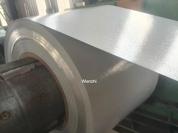 RAL9003 color coated steel coil Z160 JIS G3312 SGCC standard production in progress RAL9003 color coated steel coil Z160 JIS G3312 SGCC standard production in progress