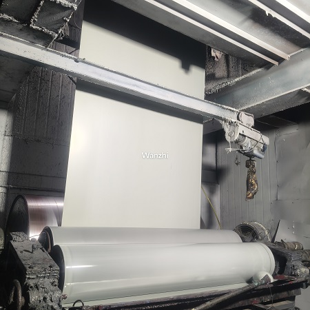 RAL 9002 grey white PPGI color coated steel coil on Wanzhi Steel production line