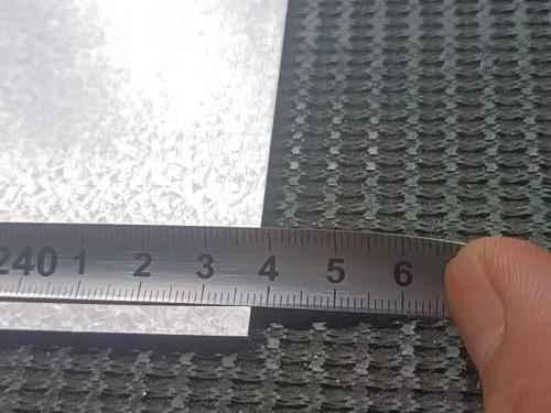 Measurement of 2438mm length aluminum zinc coated steel plate