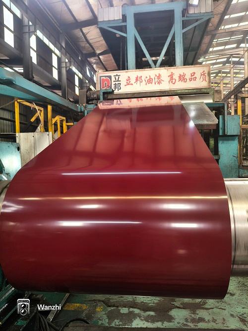 Production of wine-red PPGI steel coils