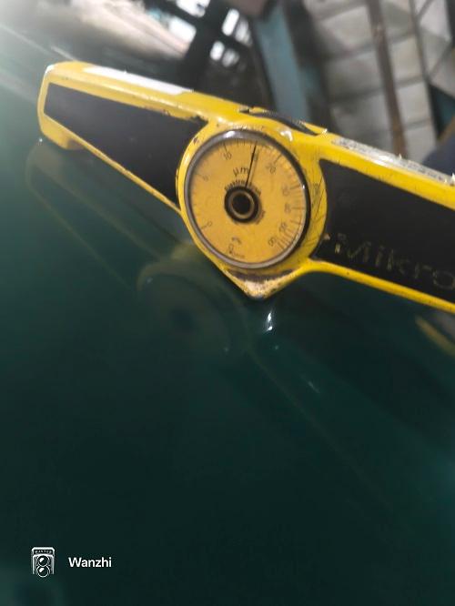 Signal Blue RAL5005 15µm paint thickness test