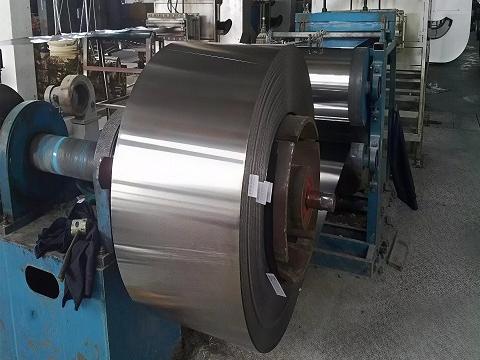 Three marine grade stainless steel sheet coupons showing 2B, No.4 and BA finishes